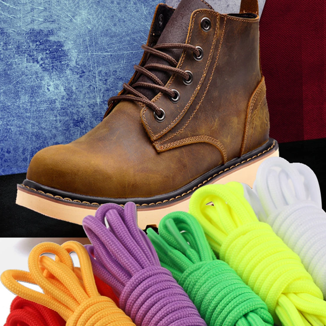 

1/2 Pair 100cm Unisex Rope Multi Color Classic Round Shoelaces Durable Polyester Sneakers Shoe Laces Solid Laces For Shoes