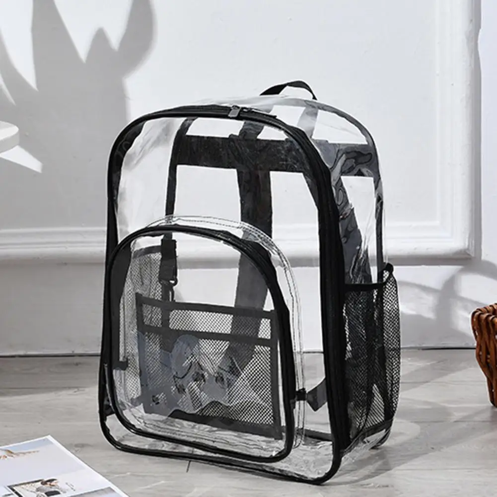 

Durable Student Schoolbag Transparent Storage Boys Girls Portable Spacious Capacity Bookbag