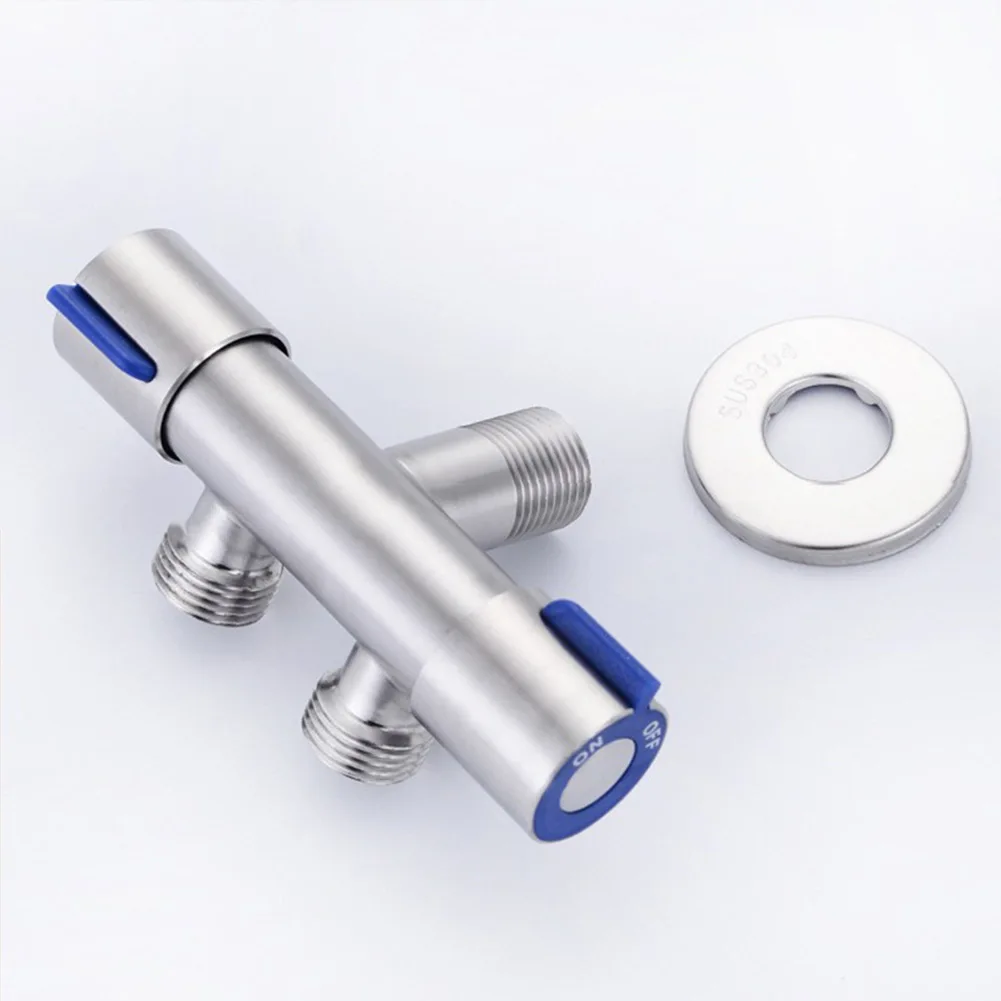 

Bathtub Faucets Faucet Stainless Steel Triangular Valve Washing Faucet Water Faucet Double Handle High Quality