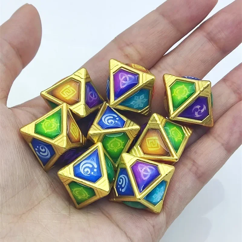 Игра Eyes Of God Genius Lnvokation TCG Element Dice Металлический реквизит для косплея Аксессуары