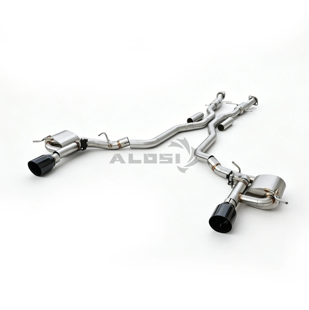 Фото Выхлопная система с клапаном для Jeep Grand Cherokee SRT 6.2 2012-2022, нержавеющая сталь, высокопроизводительная, с клапаном, тип cat-back. №3