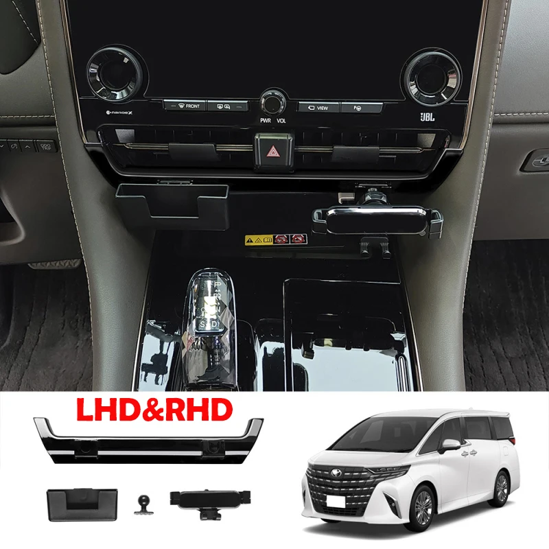 

LHD RHD для Toyota Alphard Vellfire 40 Series 2023 2024, ABS, центральное управление, лоток для выхода воздуха, коробка для палета, коробка для телефона, чехол