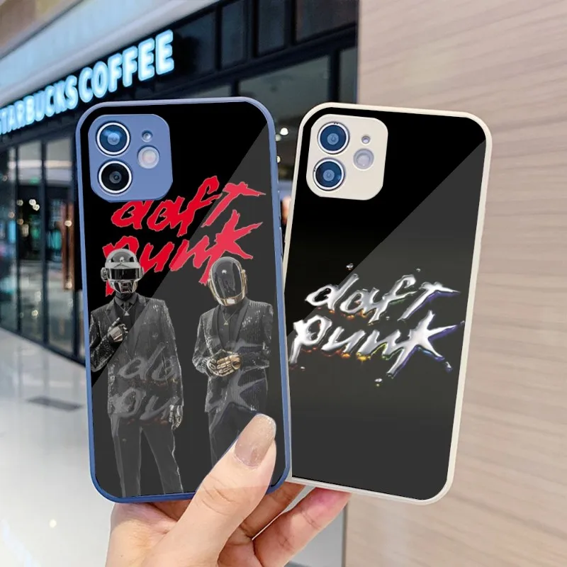 

Daft Punk Phone Case For IPhone 14 13 12 11 Pro Max X XR XS 8 7 Plus Liquid Glass Color Phone Cover