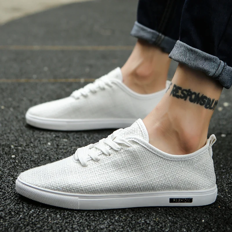 Damyuan Men's White Casual Shoes Summer Rubber Bottom Vulcanized Tennis Sneakers Fashion Walking Shoes Wholesale Free Shipping