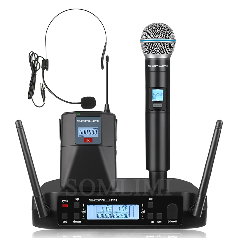 SOMLIMI GLD58 Беспроводной Микрофон Профессиональный UHF Ручной Для Сцены Речи