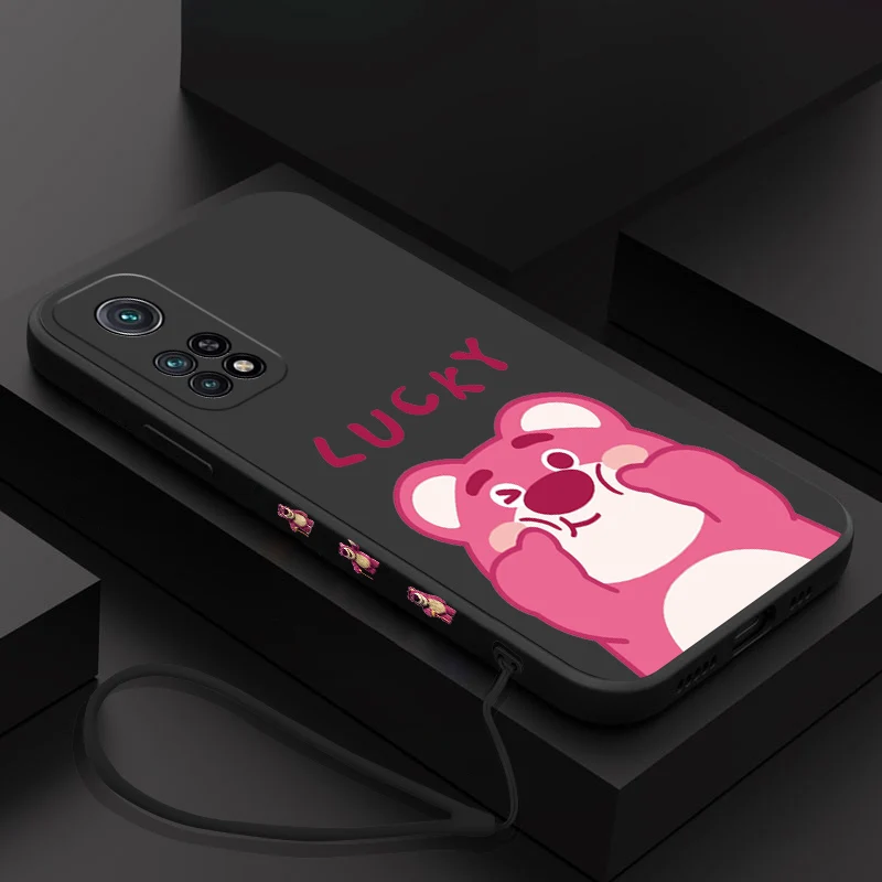 

TOY Story Strawberry Bear lotso Phone Case For OPPO Realme 8 7 7i 6i 6 Pro C20 C21Y C25 C25S RENO 4 4G FIND X3 LITE With Lanyard