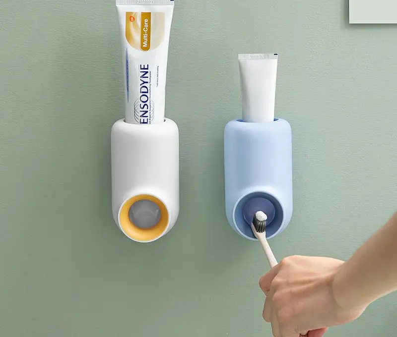 

Youpin Automatic toothpaste squeezer wall-mounted squeeze wash set cartoon toothpaste rack free punch