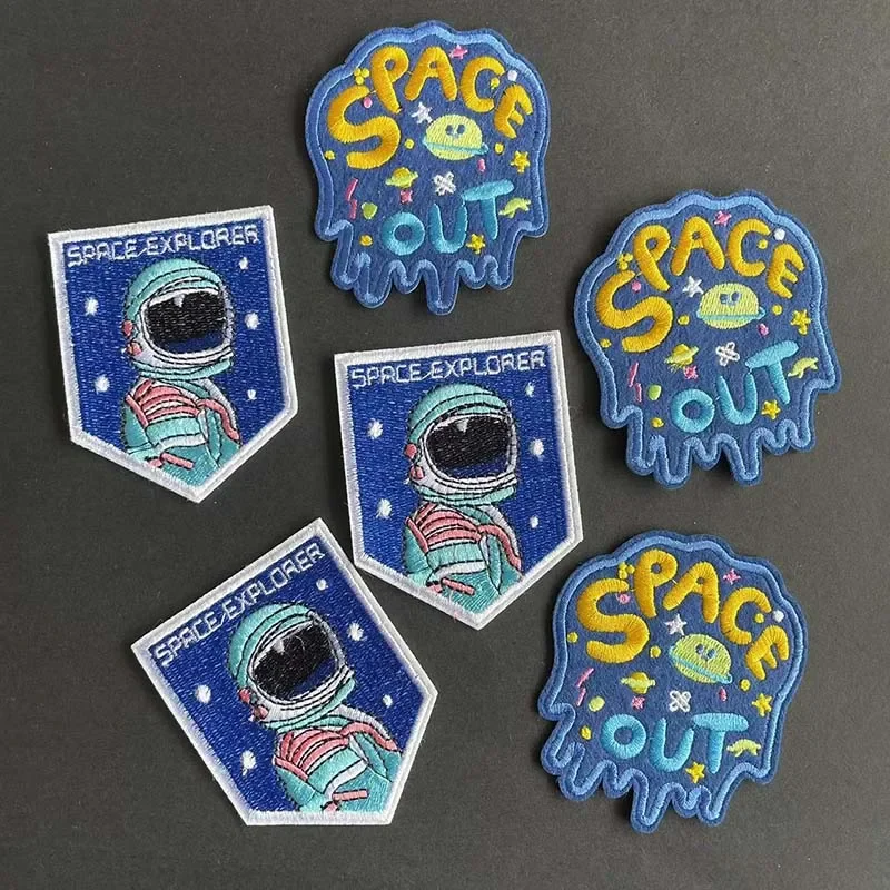 6 шт./SPACE EXPLORER детские тканевые нашивки для одежды аппликация вышивки