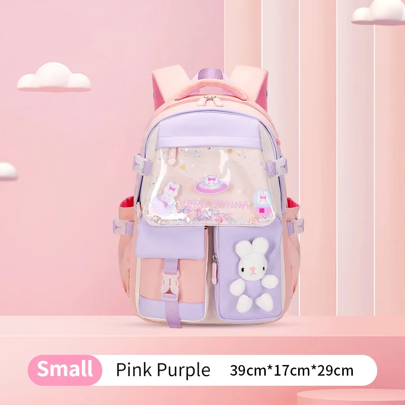 Princess Girls Sweet Rabbit Sequins Fashion Leisure Backpacks New Dream Children Grade 1-6 Students Cartoon Cute Schoolbags Hot