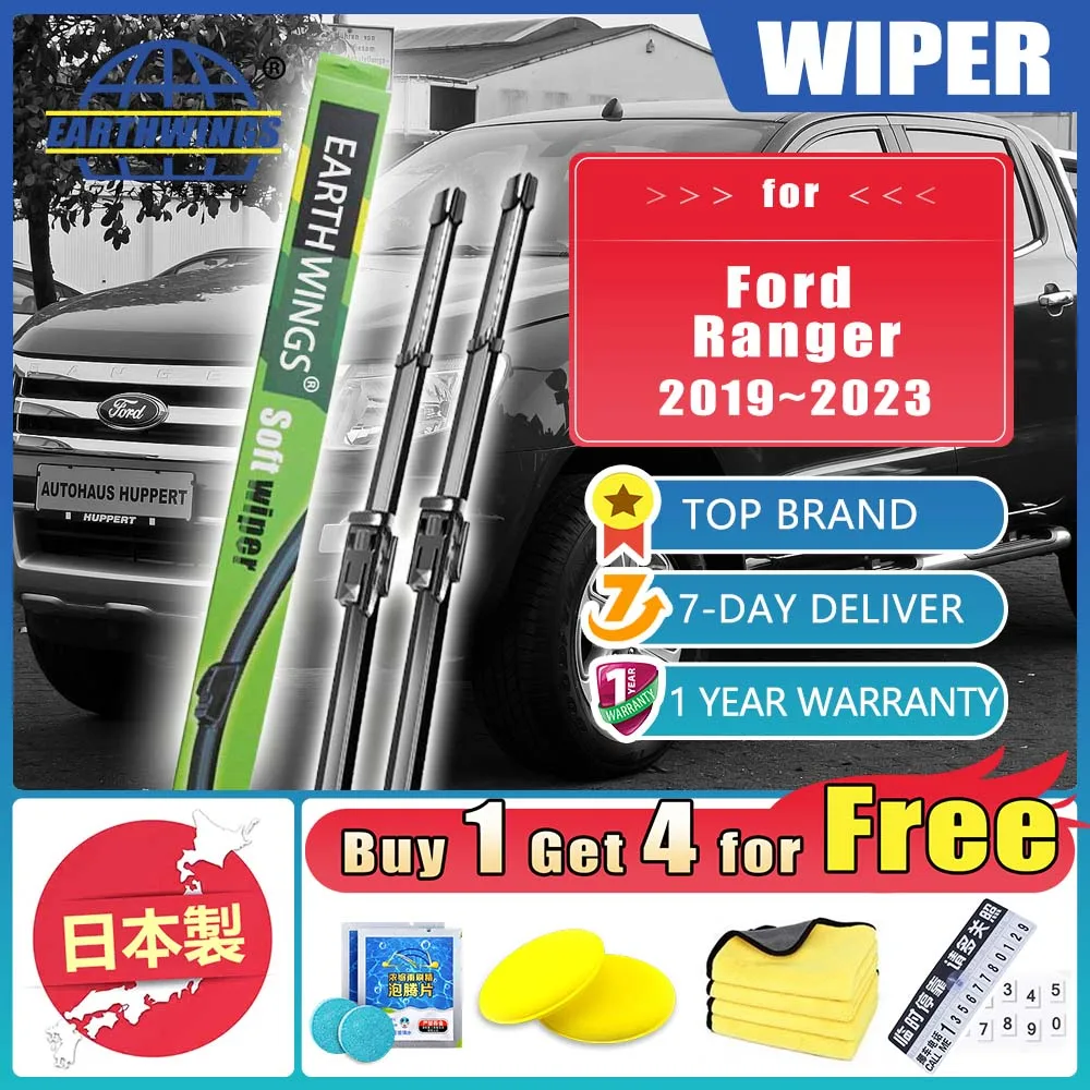 

For Ford Ranger 2019~2023 Arquus Trigger VT4 P375 Car Front Rear Wiper Blades Brushes Washer Windshield Windscreen Cutter Clean