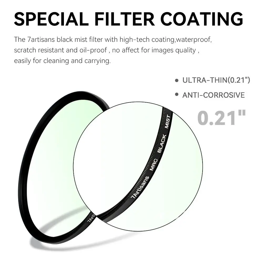 7artisans Черный туман диффузионный 1/2 1/4 1/8 фильтр для объектива 46 мм-82 мм