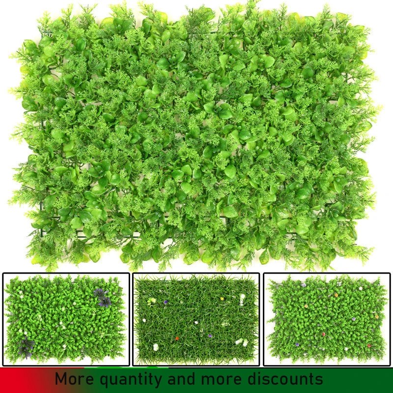 

Simulation Plant Wall Green Plant Lawn Wall Plastic Fake Flower Video Background Wall Mall Decoration Background Wall 60*40MM