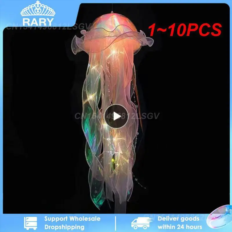 

1~10PCS Jellyfish Lamp, Portable Flower Lamp, Girl Room Atmosphere Decoration Lamp, Bedroom Night Lamp, Home Decoration