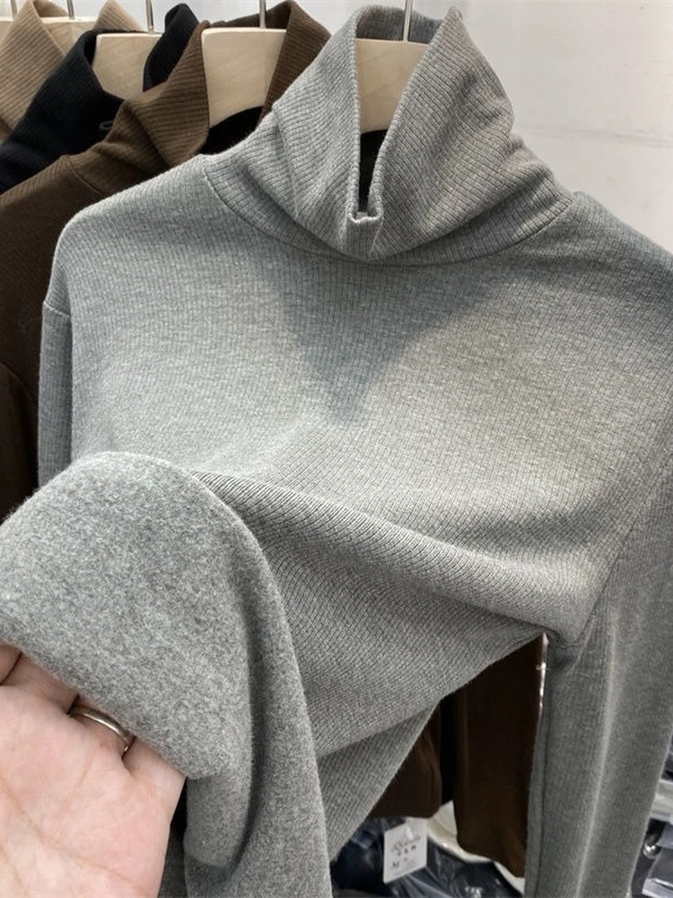 

Women T Shirt Girls T-Shirt Woman Clothes Tops Fall Cotton Slim Tshirt Female Long Sleeve Spring Tee Sexy Skinny Y2k Turtleneck