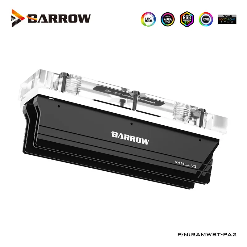 Barrow 5V 3PIN DDR5 DDR4 Memory Water Block Support 2,4 Channels RAM Cooler With 2 Pieces Armor, RAMWBT-PA2