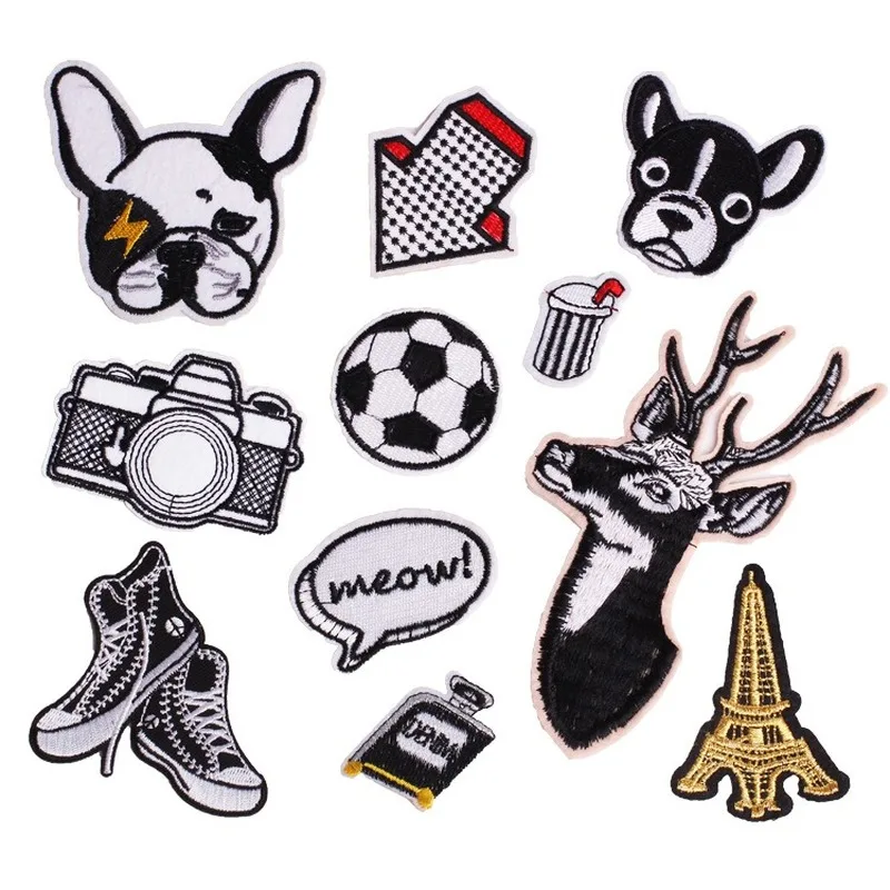 

ZOTOONE Cartoon Patch Embroidery Patches for Clothing Arrow Diy Football Dog Camera Iron on Patches on Clothes Lemon Sticker G