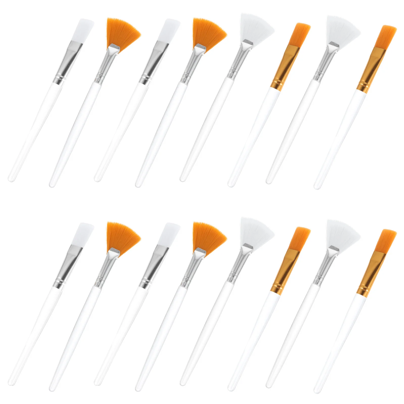

16pcs Flat Mask Brush Fan Shape Facial Mask Applicator Tools Brush Makeup Brush