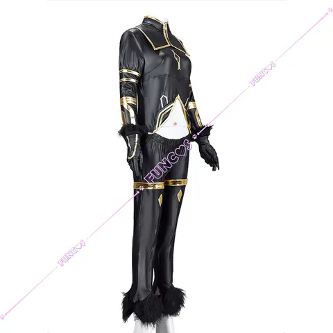 Парик для косплея аниме «эминеция в дельте», униформа черного цвета, садовые уши, хвост, перчатки, длинные волосы для порезания Hime