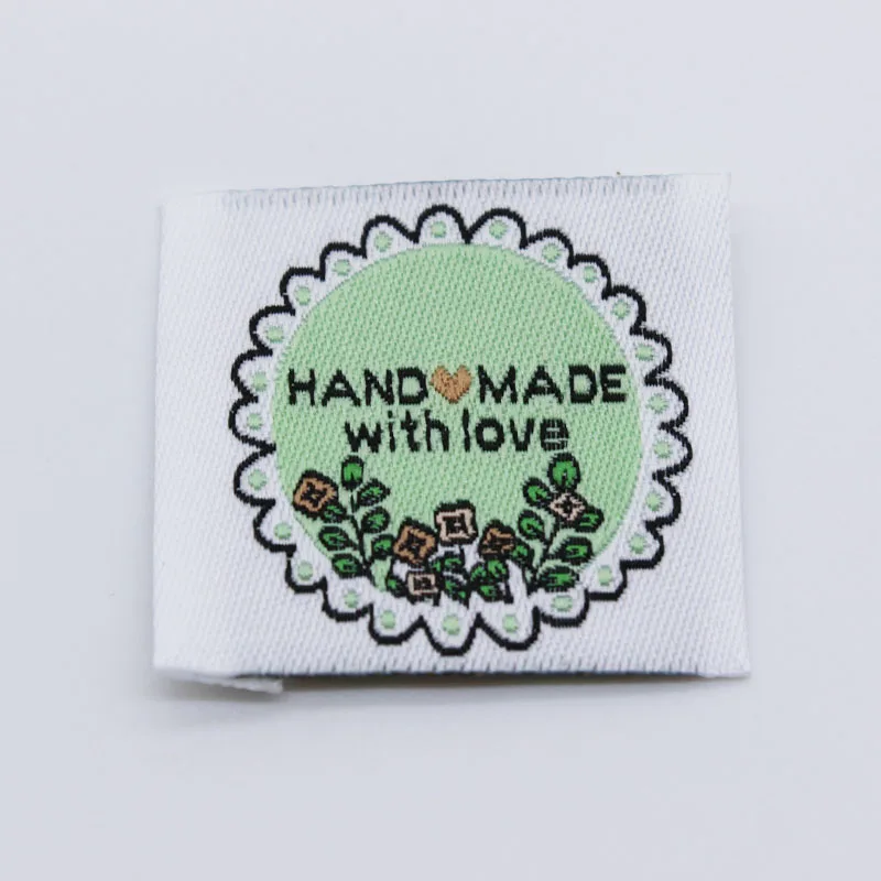 100 шт. тканые этикетки ручной работы/DIY для предметов работы/этикетки