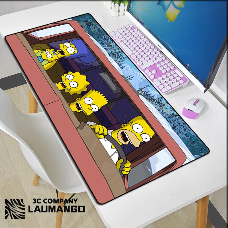

Large Mouse Pad Simpson-s Gaming Desk Mat Pc Gamer Extended Mouse Mats Anime Mousepad Xxl Accessories Carpet Keyboard Cabinet