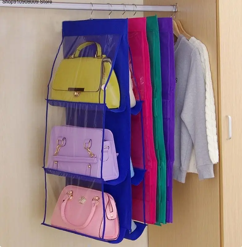 

Family Organizer Backpack handbag Storage Bags Be Hanging Shoe Storage Bag High Home Supplies 6 Pocket Closet Rack Hangers