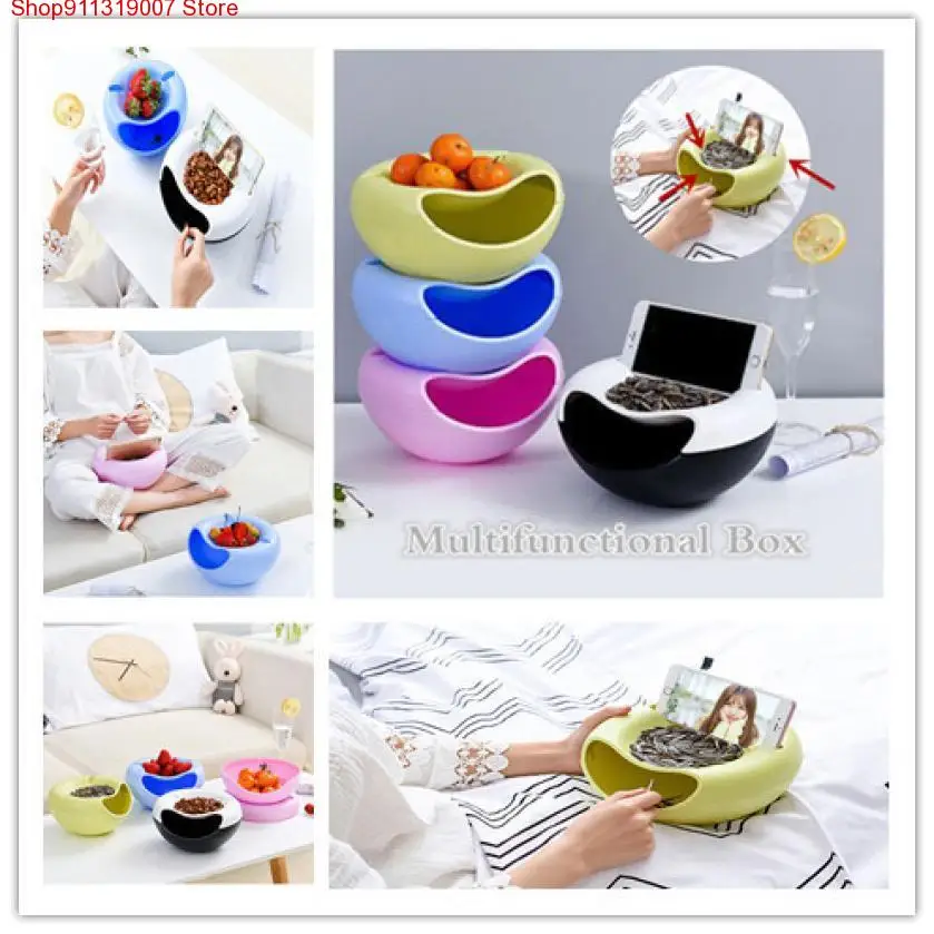 

Multi-purpose lazy double dried fruit bowl seeds Storage Box Creative Shape Bowl Perfect For Seeds Nuts And Dry Fruits