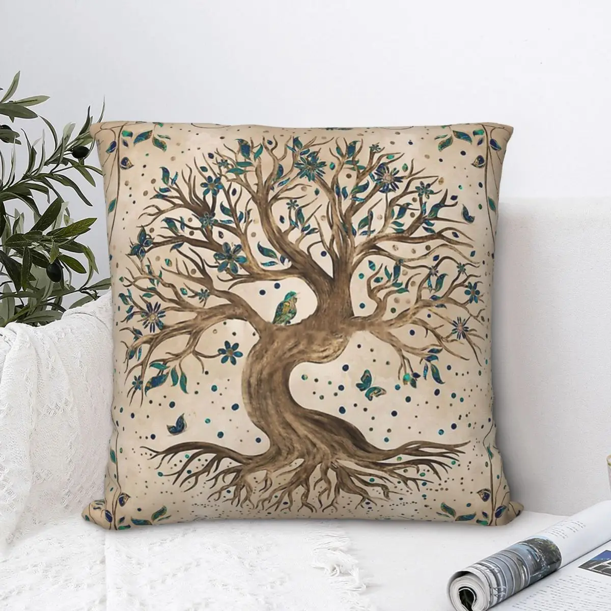

Yggdrasil Tapestry Throw Pillow Case Tree Backpack Hugpillow Covers DIY Printed Soft Chair Decor