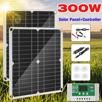 solar panel 12v flexible usb power portable outdoor solar cell camping hiking travel phone charger 150w 300w solar panel kit