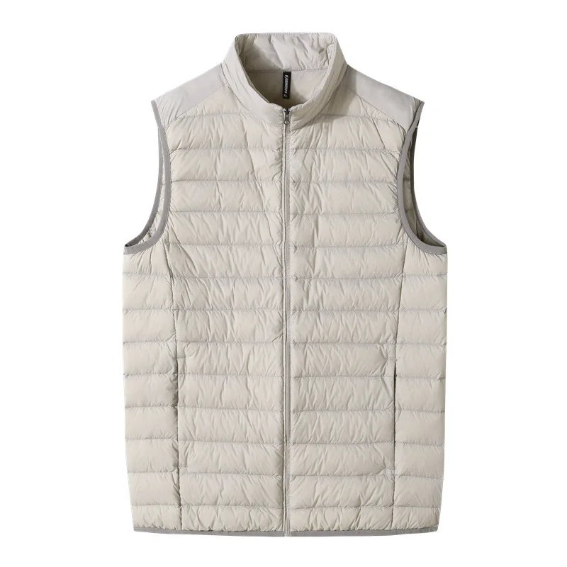 New Arrival Fashion Super Large Autumn Winter Men Stand Collar Lightweight Down Vest Thin Loose Casual Plus Size XL-6XL 7XL 8XL