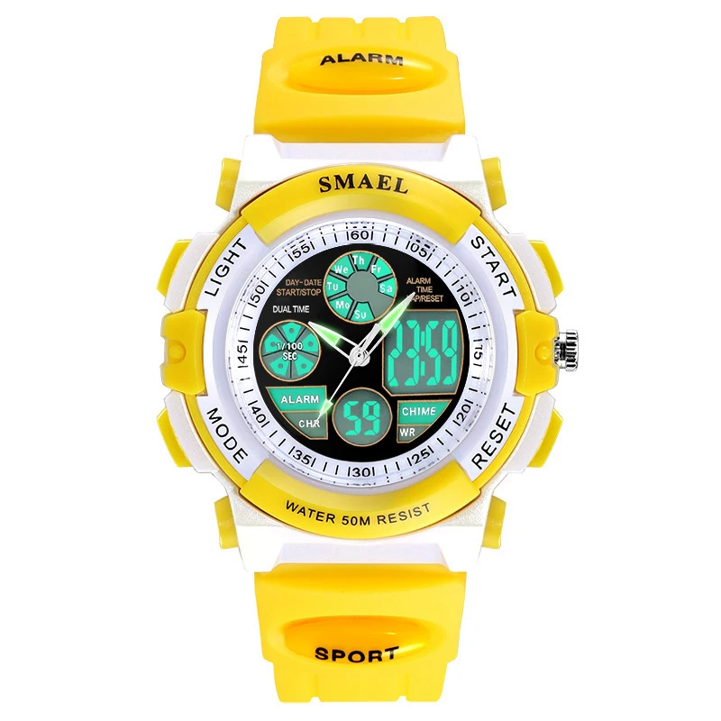 SMAEL LED Display Digital Children Watch 50M Waterproof Kids Sports Watches Multifunction Quartz Boys/Girls Students Wristwatch enlarge