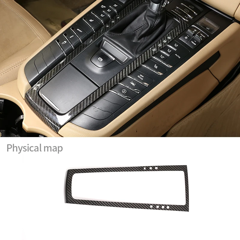 

For Porsche Macan 2014-2020 Central Control Shift Display Position Decorative Frame Carbon Fiber Interior Protection Accessories