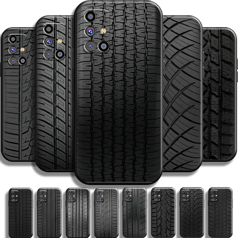 

Wheel Tyre Tread Stripe Black For Samsung Galaxy M31 M31S Phone Case Full Protection Shell Carcasa Soft Funda Black Cover Coque