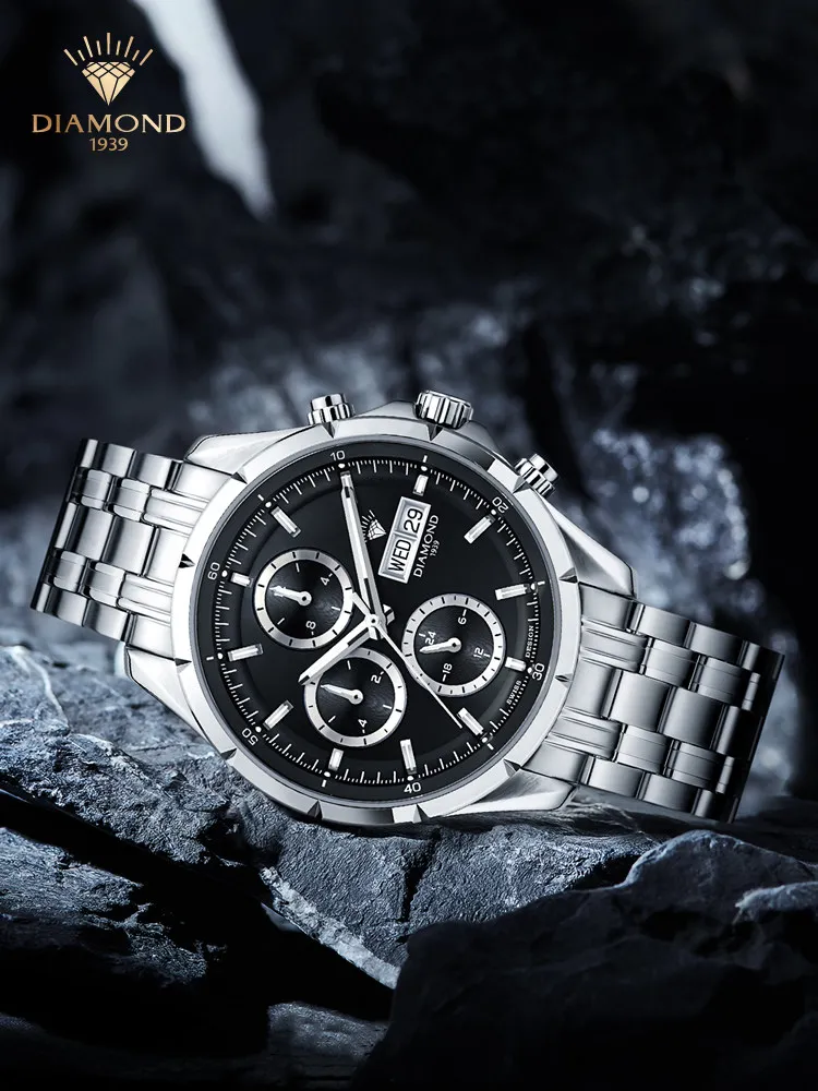 Фото Мужские автоматические механические часы Shanghai Watch Diamond Brand P602: модные, спортивные, многофункциональные, оригинальные, для мужчин №3