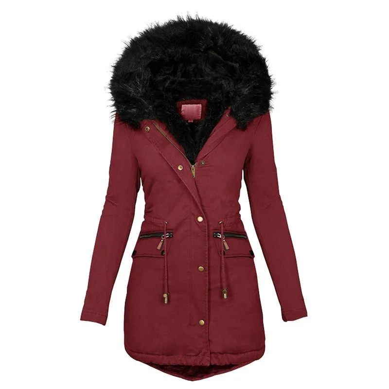 Warm Parkas 2021 Thicker Plus Size Winter Jacket Women Hooded Fashion Coat Women Clothes Outdoor Overcoat Manteau Femme Hiver