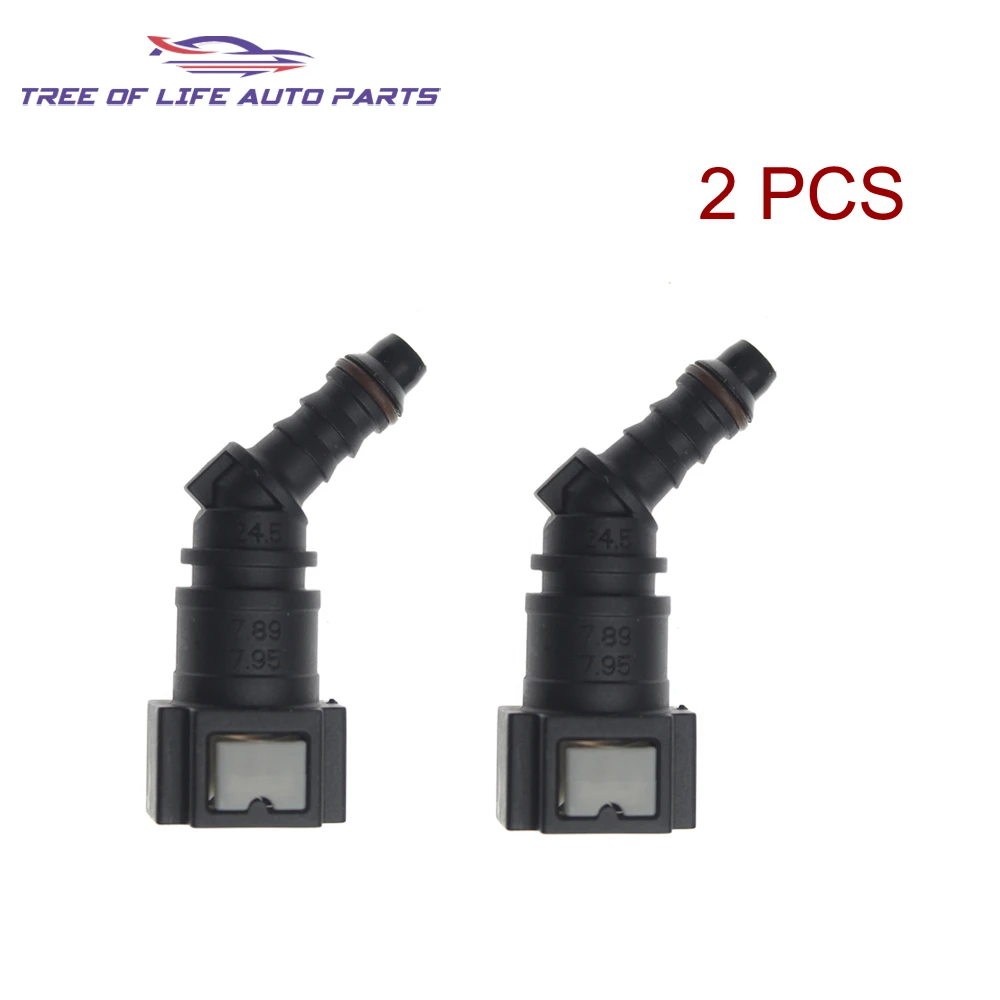 

2/5/10x 7,89 ID6 45 ° Автомобильная муфта для топливного шланга, быстроразъемный соединительный разъем, топливная линия, нейлоновая муфта для шланга, часть карбюратора