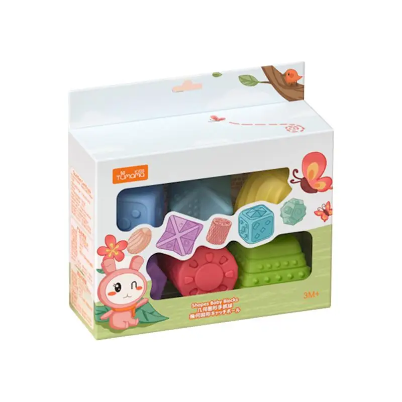 Набор текстурированных сенсорных шариков 6 шт. игрушки для снятия стресса и ванны