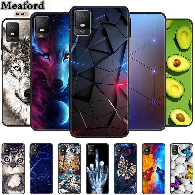 

For TCL 403 Case Animals Silicone TPU Soft Shockproof Cover Phone Cases for TCL403 T431D T431Q T431E Funda Protective Wolf Capa