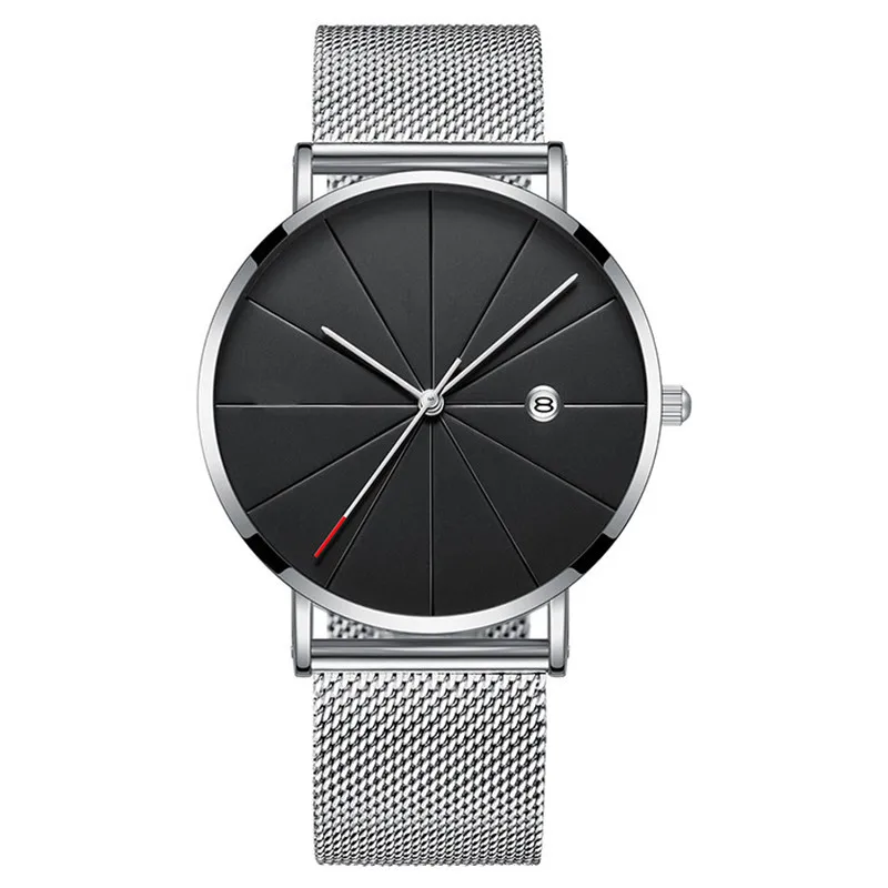 

Hot-selling Explosive Geneva New Women Men's Business Watch Popular Simple with Calendar Surface Ultra-thin Quartz Watch