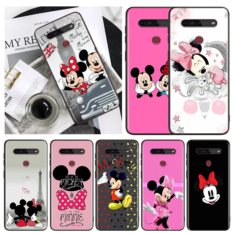 

Minnie Mickey Mouse Anime Phone Case Black For LG Q60 V60 V50S V50 V40 V35 V30 K92 K71 K61 K62 K51S K42 K41S K50S K22 G8S ThinQ