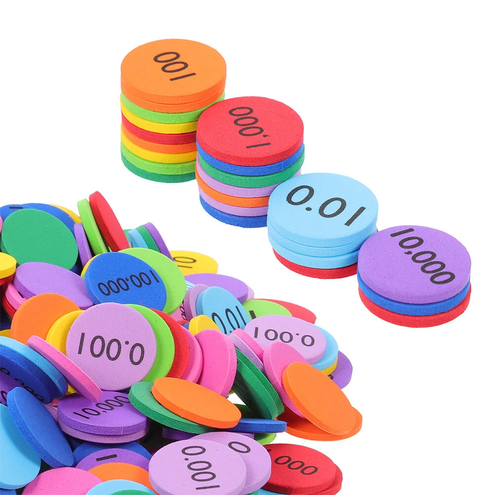 

Disc Kids Number Discs Place Value Teaching Props Supplies Small Educational Toys