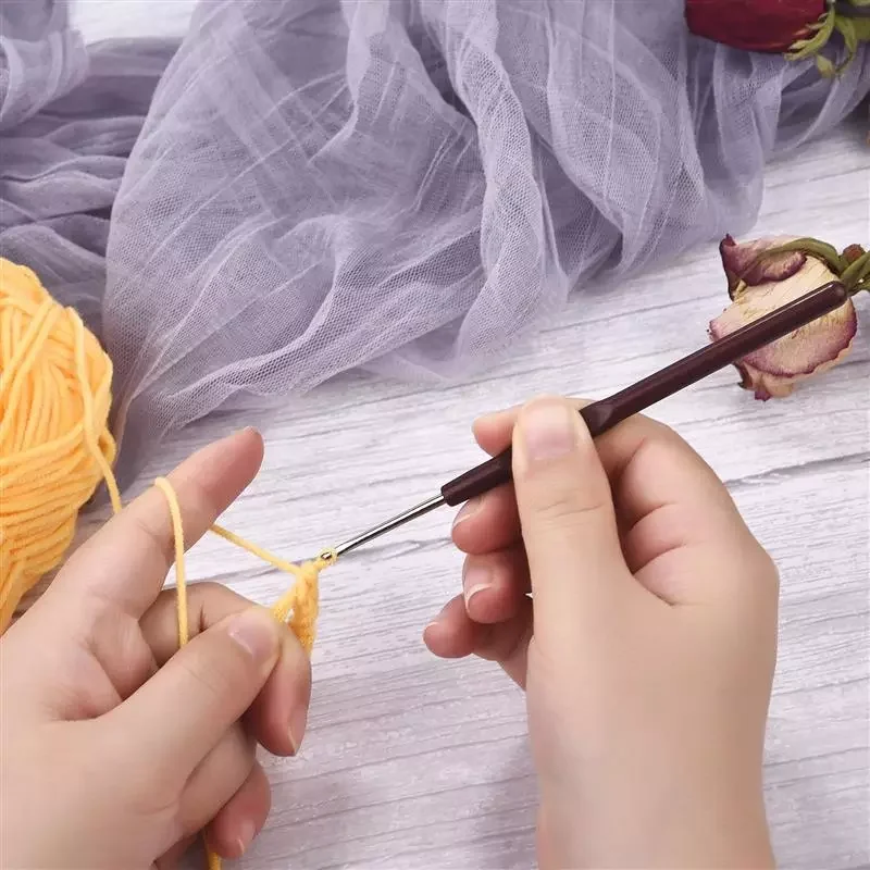 

Knitting Needles ABS Handle Crochet Hooks Handle Knitting Needles Set 0.5mm-2.5mm Yarn Sweater Weave Craft Tools