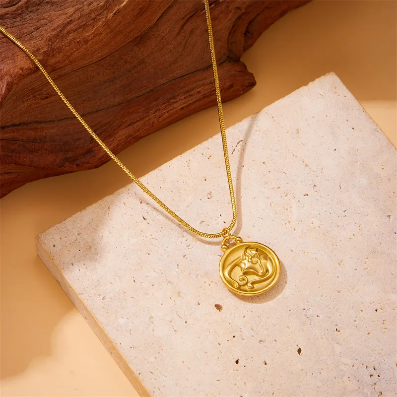 Ожерелье из нержавеющей стали со знаком зодиака 12 ожерелье созвездия золотой