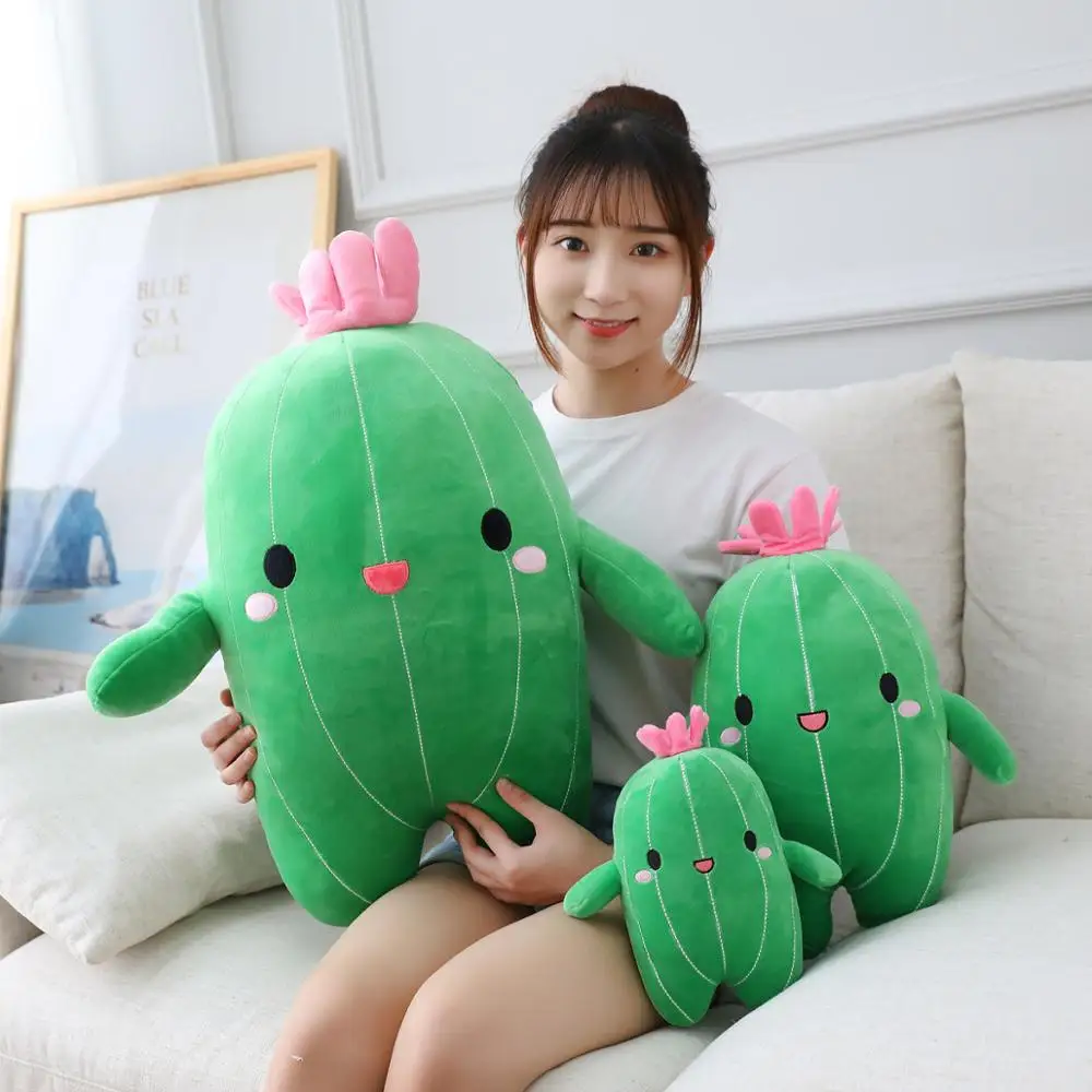 

New Lovely 25/40/65CM Kawaii Plush Cactus Toys Stuffed Soft Plant Dolls Throw Pillow Home Docrs Birthday Gifts for Kids