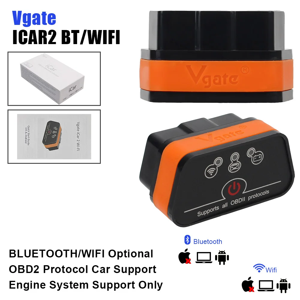 Vgate Icar2 ELM327 OBD2 Сканер Автомобильный Диагностический Инструмент Android-совместимый