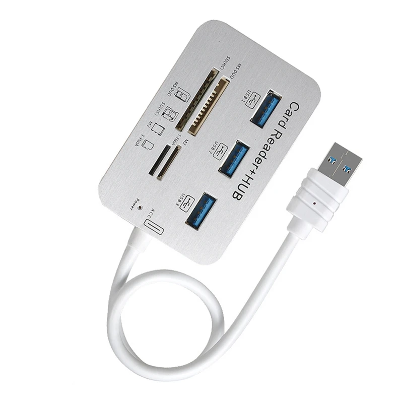 

USB HUB Memory Card Reader USB 3.0 Combo HUB Multi-In-1 High Speed USB Splitter With MS M2 TF For Computer PC Laptop