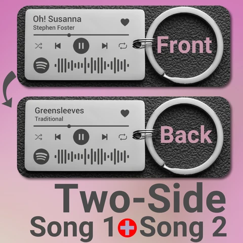 Персонализированный брелок с кодом Spotify из нержавеющей стали