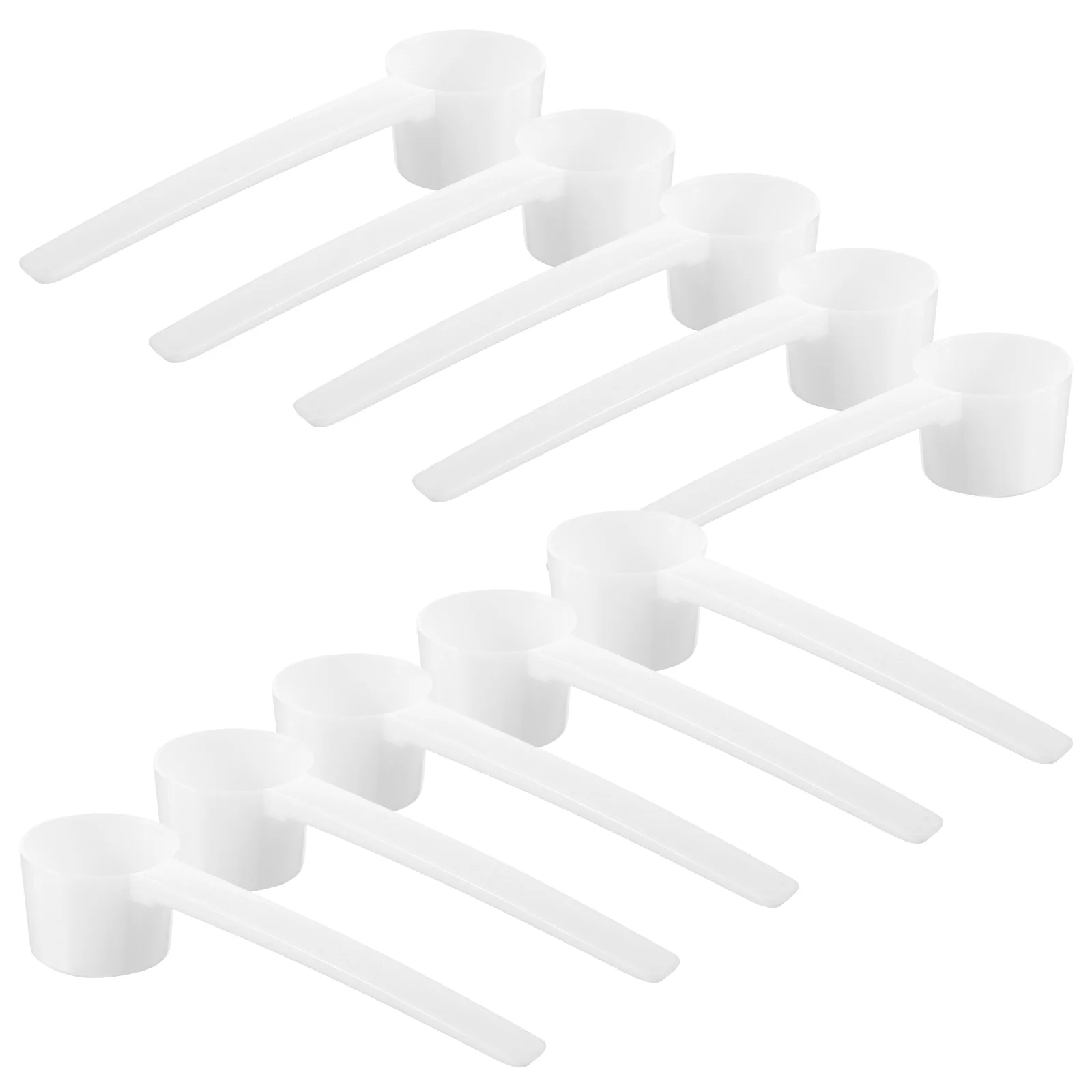 

10pcs Reusable Measuring Spoon- Free Stackable Measuring Cup for and Dry Measurement ( White )