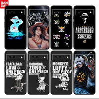 one piece anime boy shockproof cover for google pixel 6 6a 5 4 5a 4a xl pro 5g fundas soft silicone black phone case cover capa