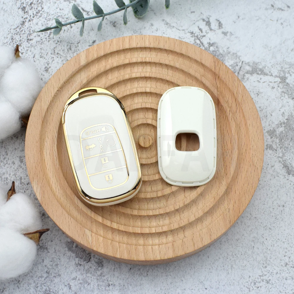 

Для Honda 2022 2023 2024 Accord Civic HR-V CR-V Pilot Sport SI EX EX-L Touring ТПУ автомобильный чехол для смарт-ключа с брелоком для ключей