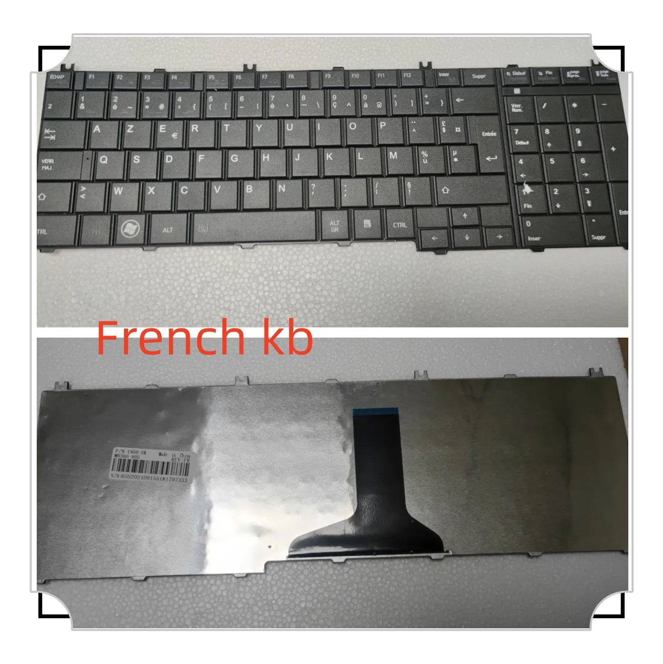 Французская клавиатура для toshiba для Satellite C650 C655 C655D C660 C670 L675 L750 L755 L670 L650 L655 L670 L770 L775 L775D (art.: 3920ce0891dee) - 3920ce0891dee